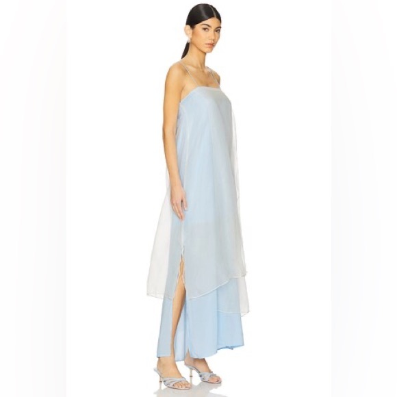 SWF Sheer Slip Maxi Dress in Sky Blue size S NWT - Picture 3 of 8